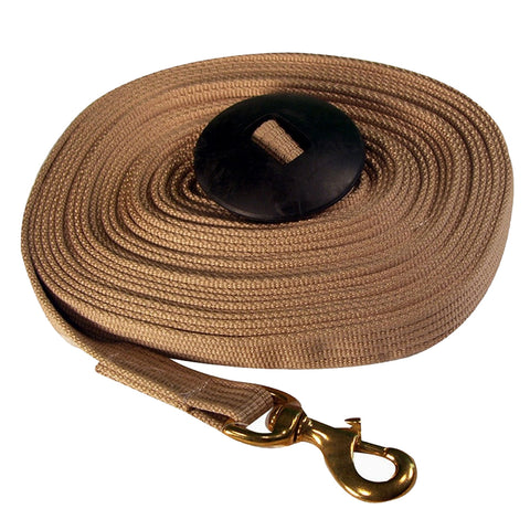 Deluxe Cotton Lunge Line with Solid Brass Snap 35 feet