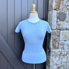 Blissful Prescott Short Sleeve Tech Top - Ice Blue