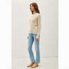 Crochet Detail Crew Neck Sweater - Cream